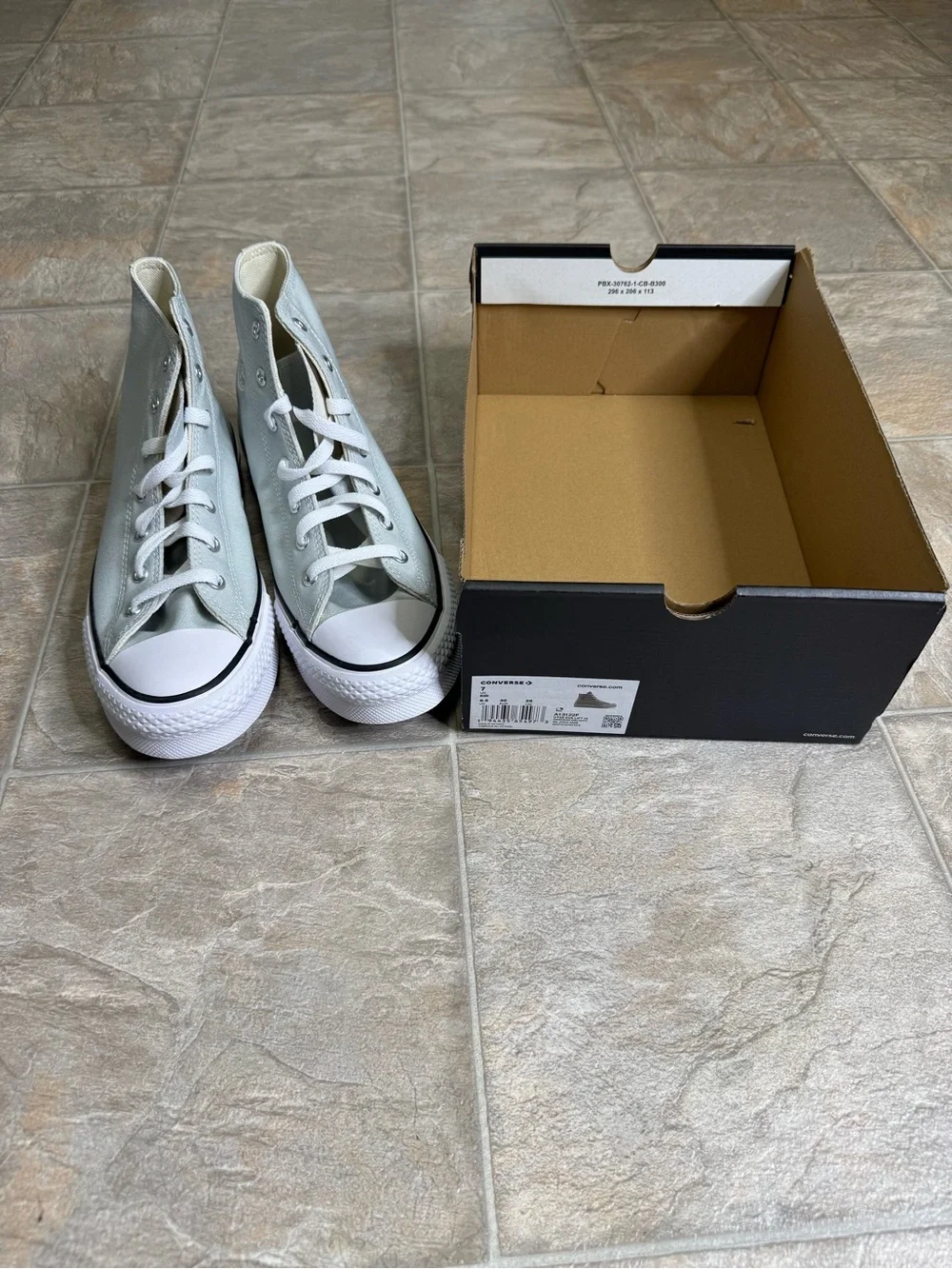 Converse All Star Hi CTAS Eva Lift GS Shoe Size 7Y Gray A13122F NWT